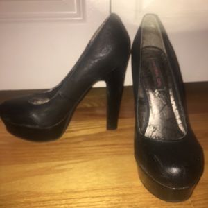 Material Girl black platform heel